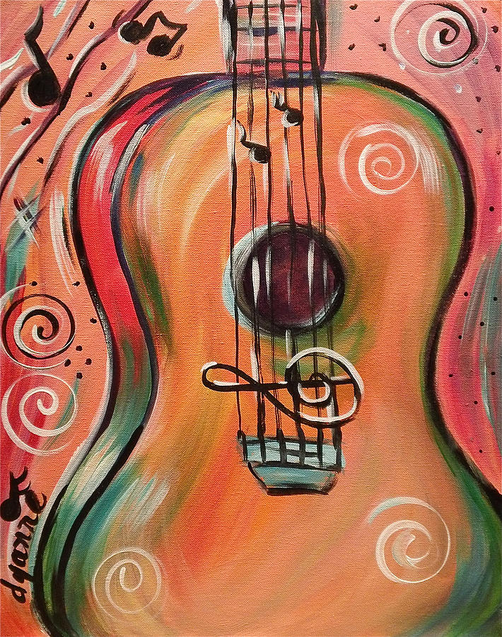 Music Painting - Funky Music by Dyanne Parker
