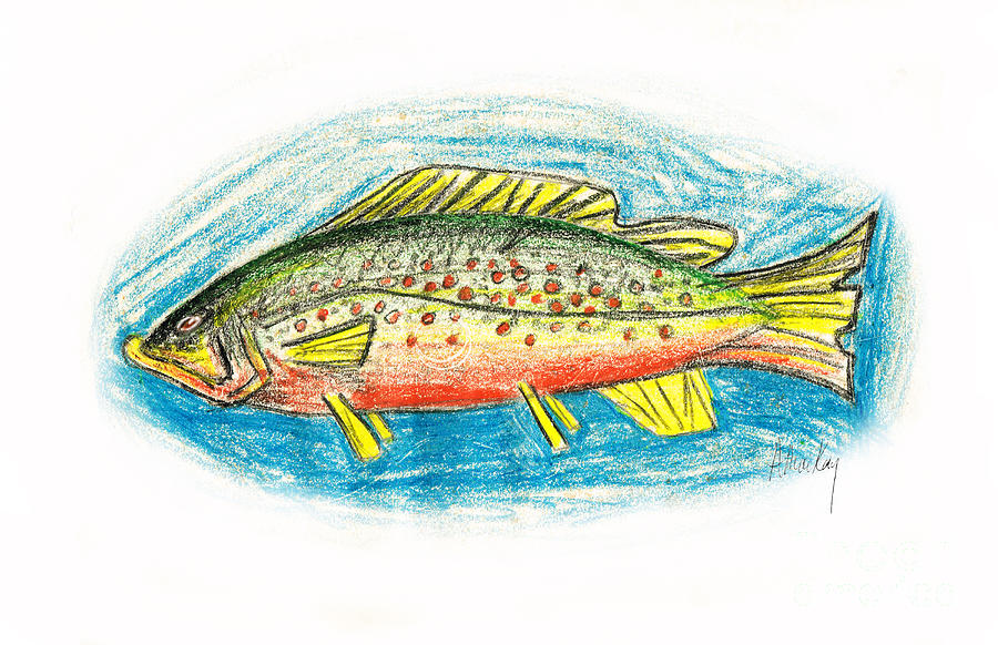 Funky Trout Mixed Media by Art MacKay