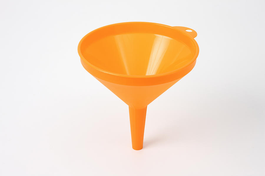 Funnel on White Background. Photograph by Vincenzo Lombardo