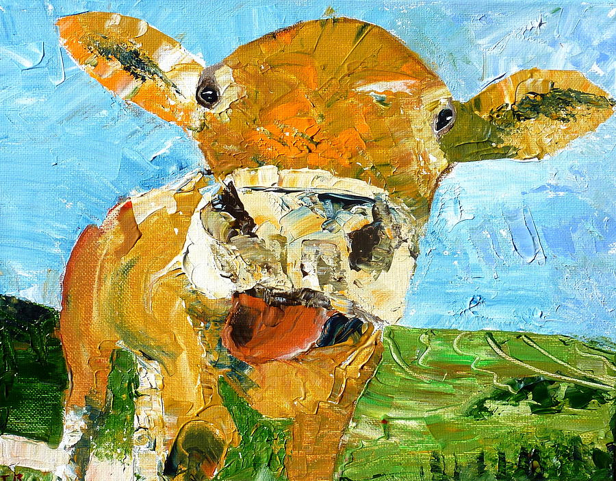 Funny Cow Painting by John Barney