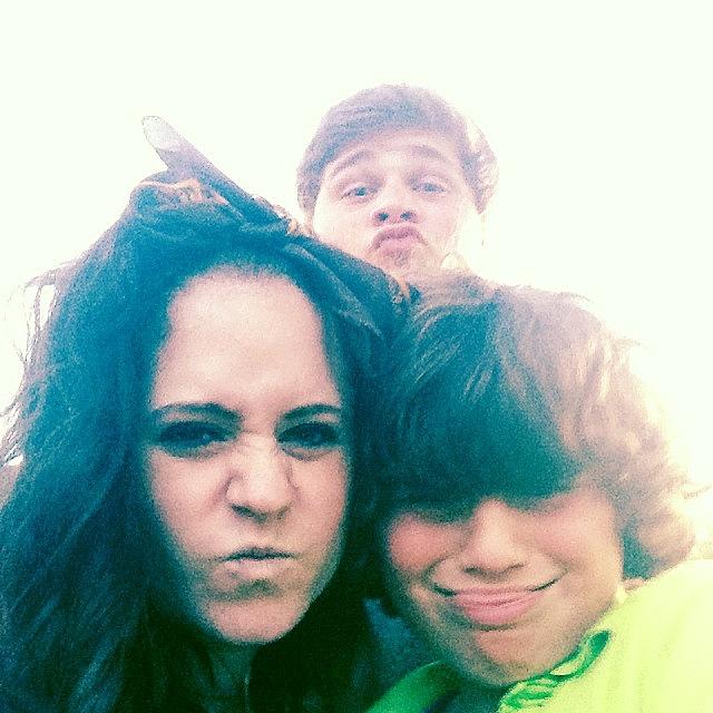 Siblings Photograph - Funny Faces #siblings #poser by Minna Swindon