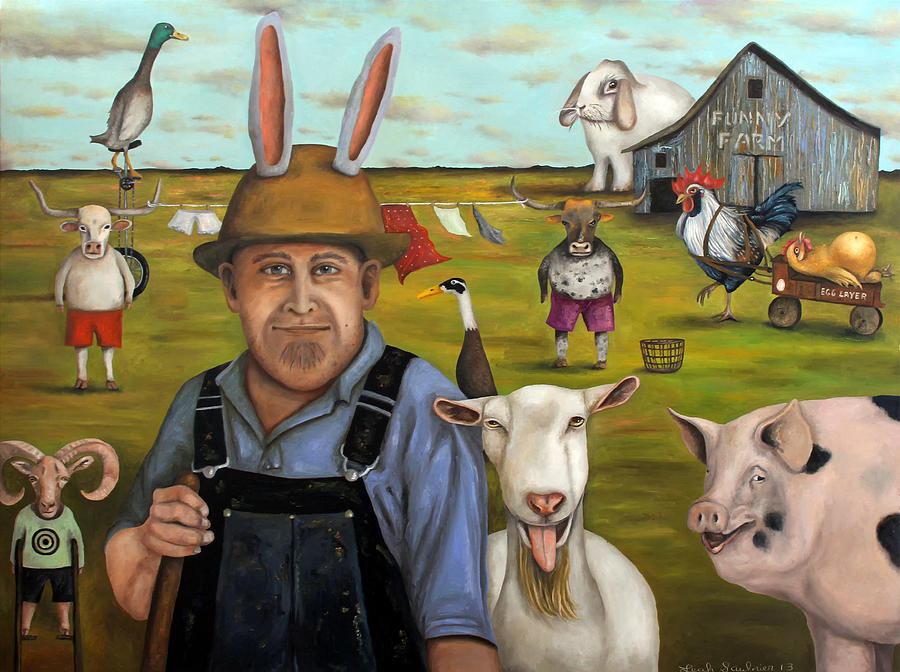 Funny Farm edit 3 Painting by Leah Saulnier The Painting Maniac