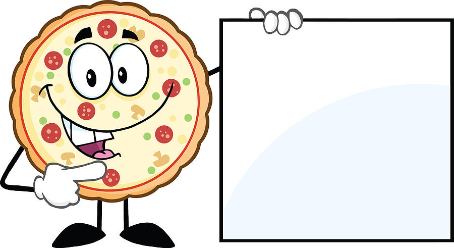 Funny pizza showing a blank sign Photograph by Chud