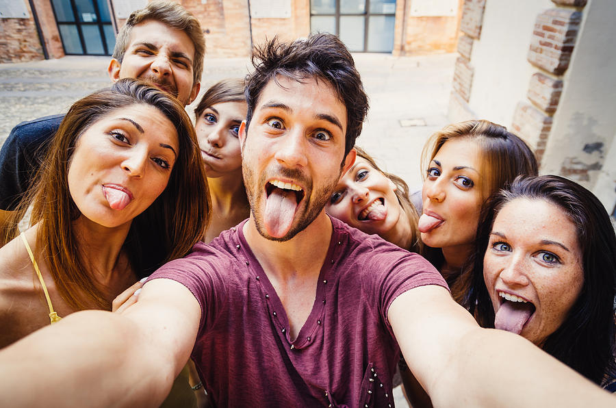 Funny Selfie In The City Photograph by FilippoBacci
