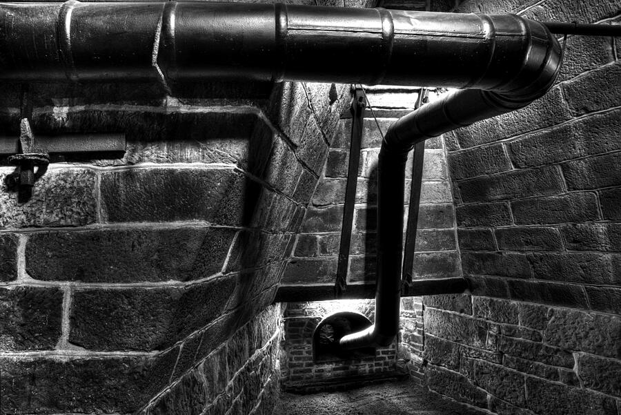 Furnace Bellows Pipe - bw Photograph by Paul W Faust -  Impressions of Light