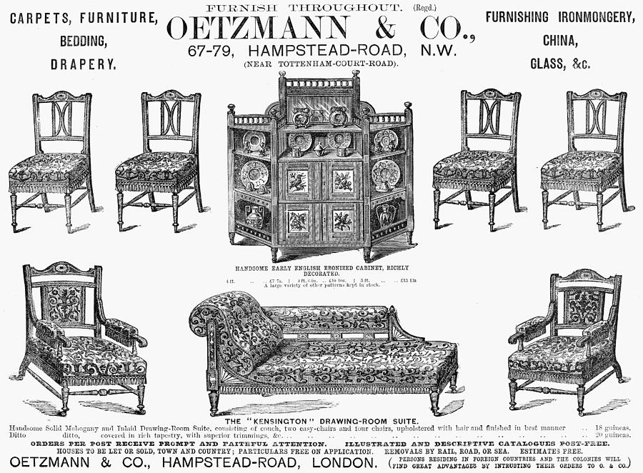 Furniture Ad, 1884 Painting by Granger