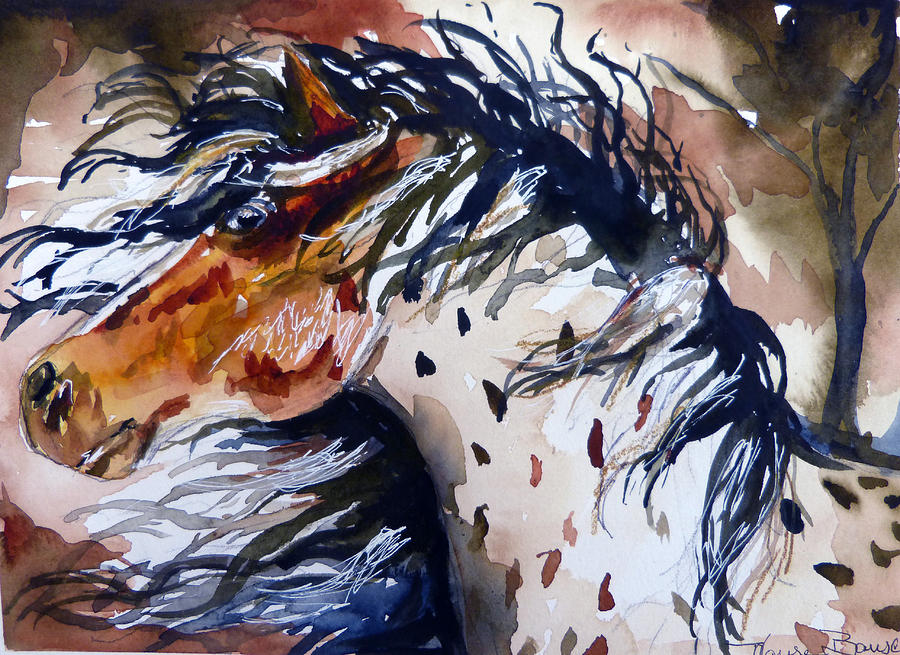 Horse Painting - Fury in the Wind by P Maure Bausch