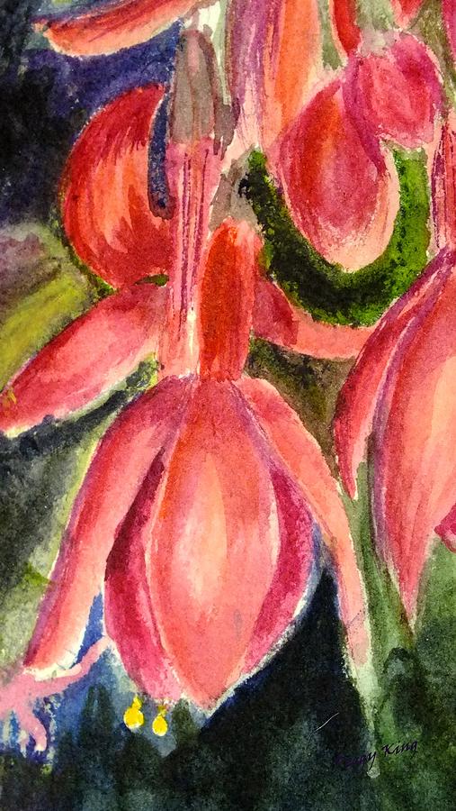 Fuschia 3 Painting by Peggy King