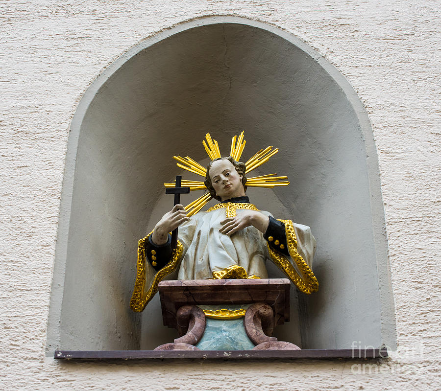 Fussen Old Town Religious Art - Germany Photograph by Gary Whitton
