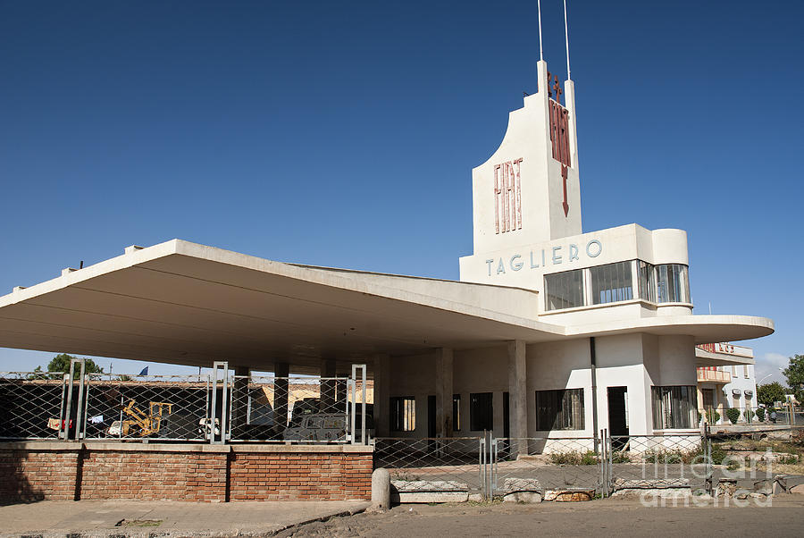 Futurist Modernist Building  In Asmara  Eritrea Photograph 