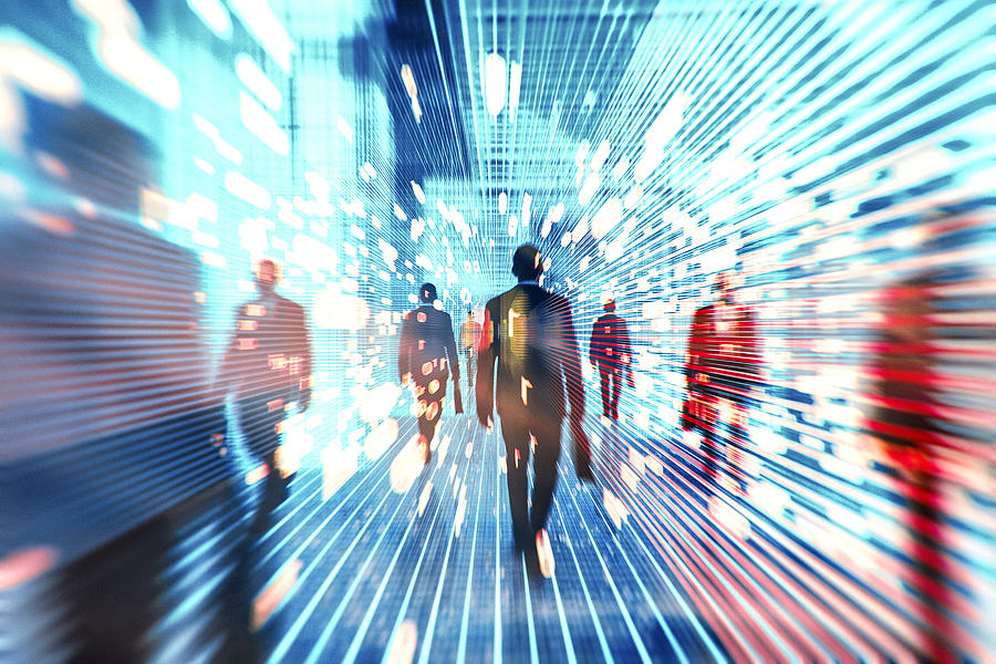 Futuristic VR businessmen Photograph by Gremlin Futuristic VR businessmen Photograph by Gremlin