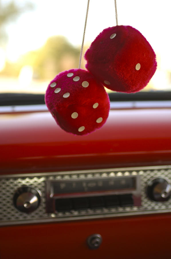 Dice Photograph - Fuzzy Dice by Jill Reger