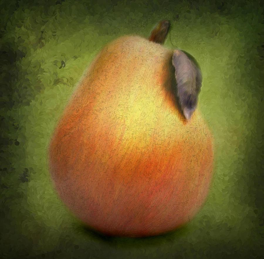 Still Life Digital Art - Fuzzy Pear by Nina Bradica