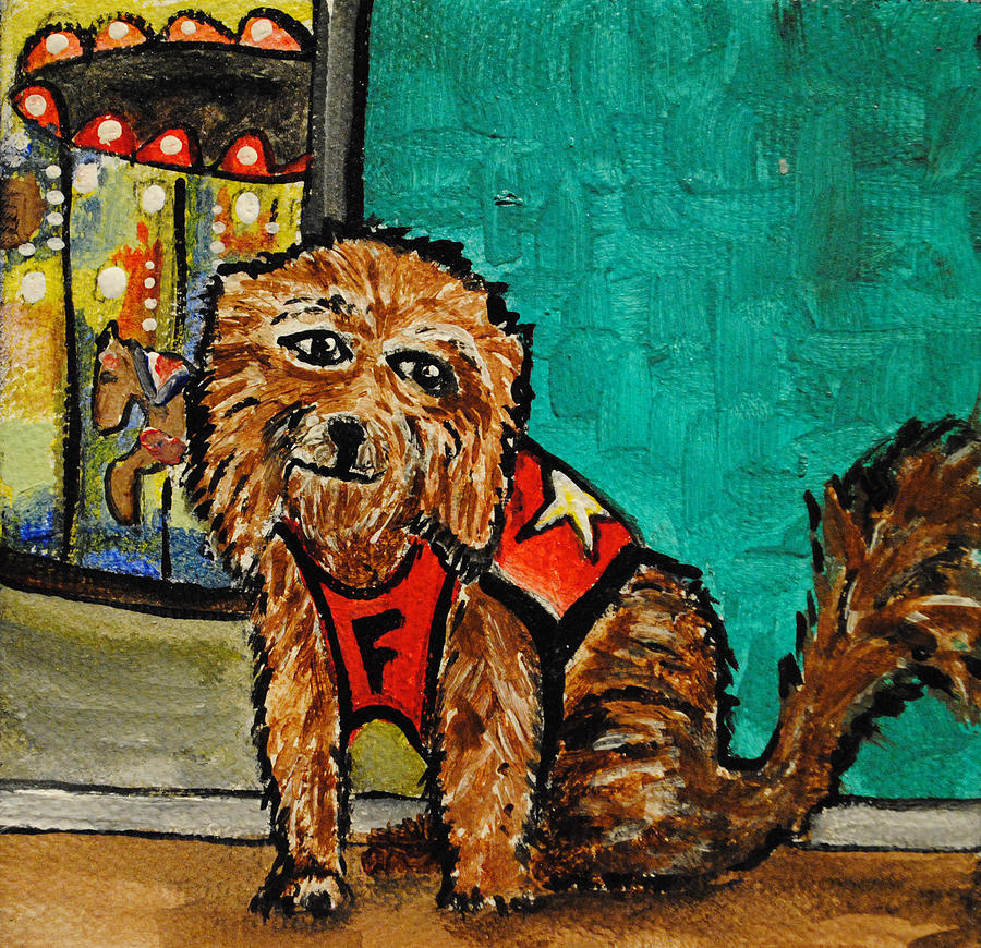 Fuzzy The Dog Painting by Patricia Arroyo