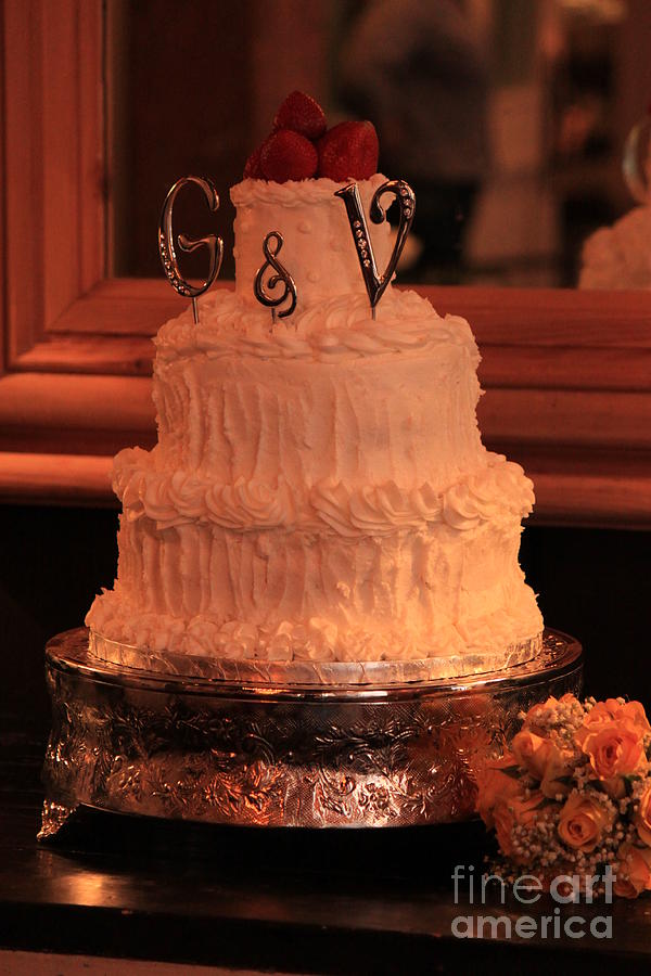 G and V Wedding cake Photograph by Jennifer E Doll