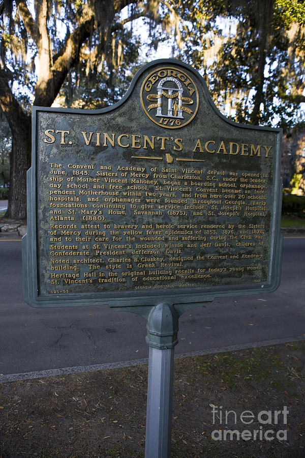 GA-25-93 St. Vincent's Academy Photograph by Jason O Watson | Fine Art