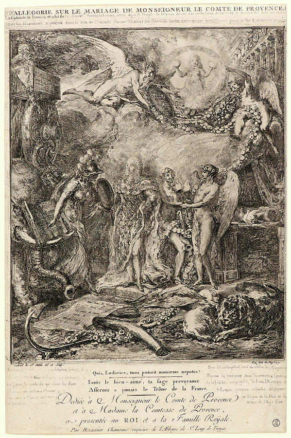 Gabriel De Saint Aubin Drawing - Gabriel De Saint-aubin French, 1724 - 1780. Allegorie Sur by Litz Collection