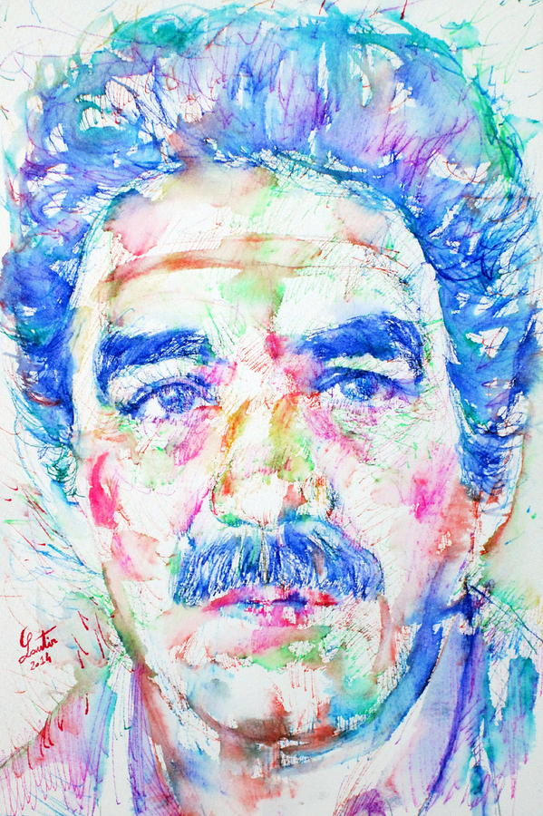 GABRIEL GARCIA MARQUEZ - portrait.4 Painting by Fabrizio Cassetta ...