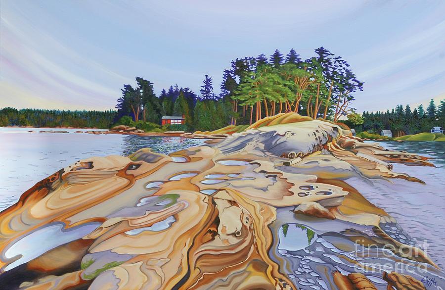 Cottage Painting - gabriola Island Galleries Unseen by Elissa Anthony