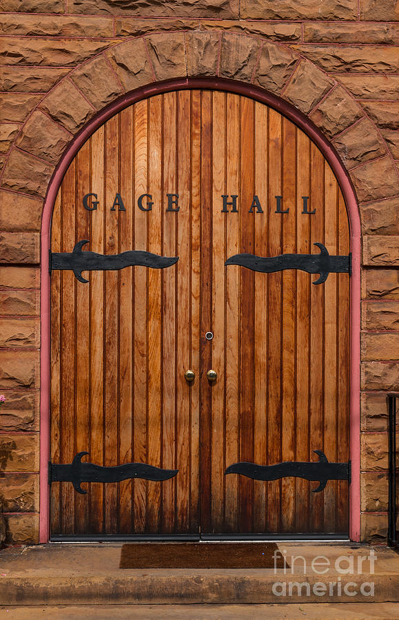 Gage Hall Door Photograph by Dale Powell