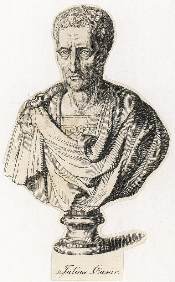 Gaius Julius Caesar Roman Emperor Drawing by Mary Evans Picture Library