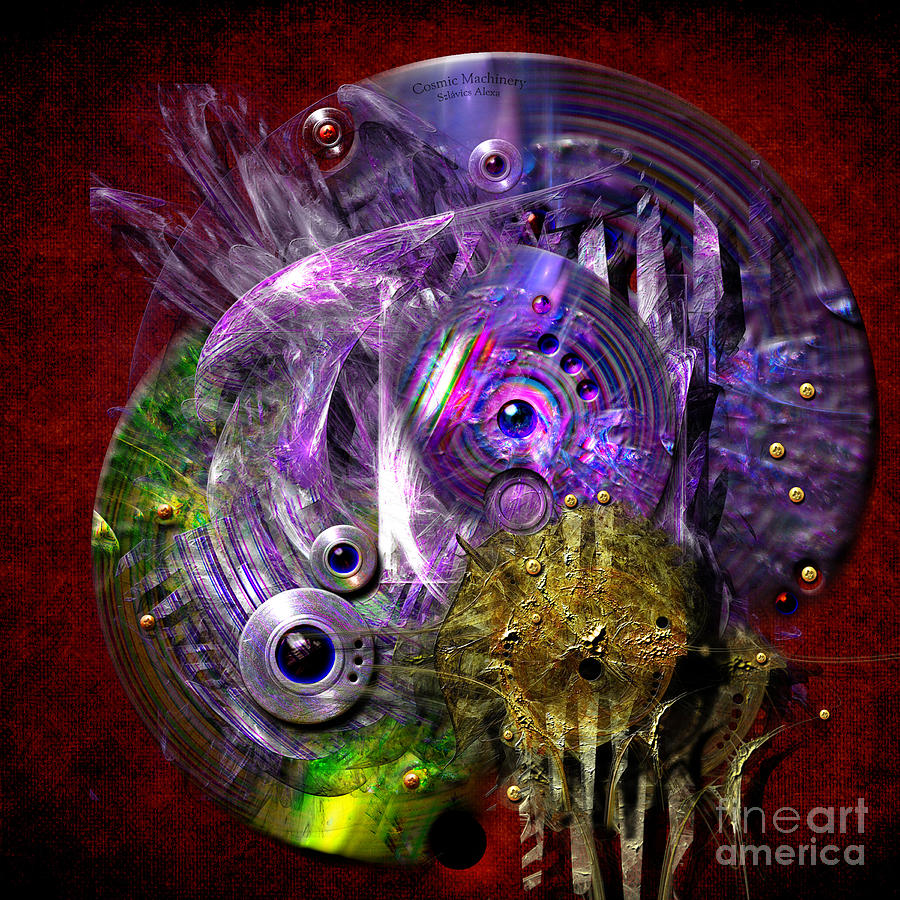 Galactic message disc Digital Art by Alexa Szlavics