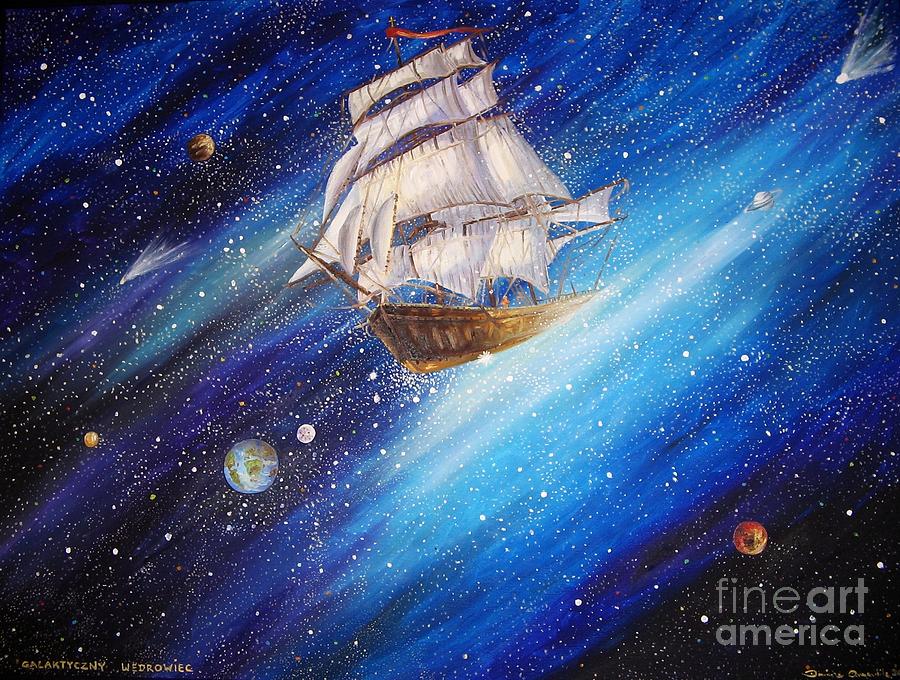 Galactic Traveler Painting by Dariusz Orszulik