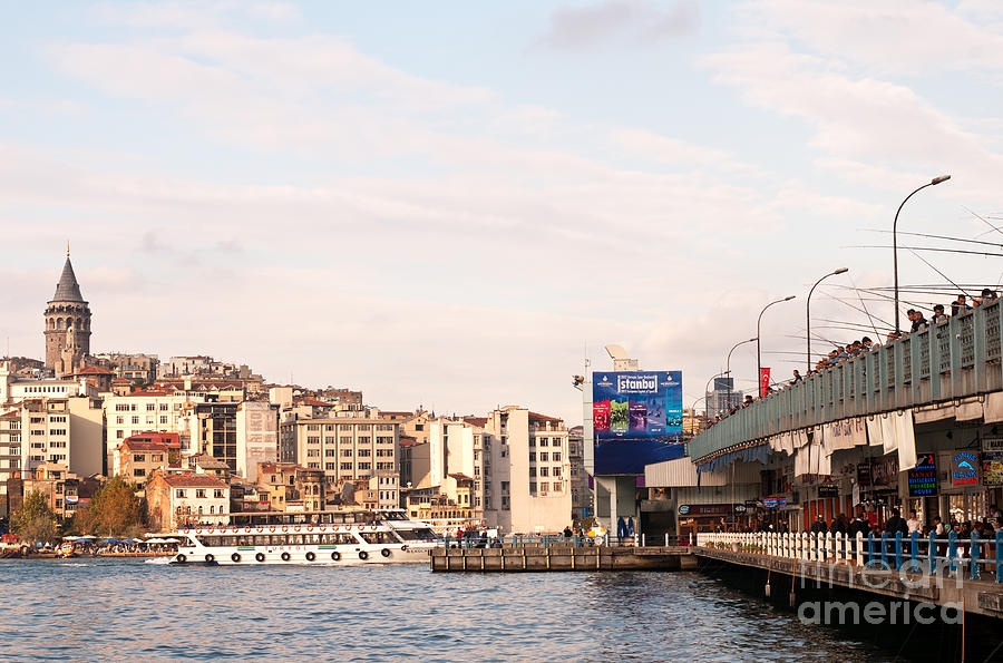 Galata Skyline And Bridge 01 Photograph by Rick Piper Photography