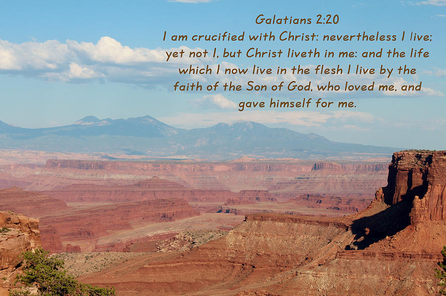 Inspirational Photograph - Galatians 2-20 Canyonlands NP by Nelson Skinner