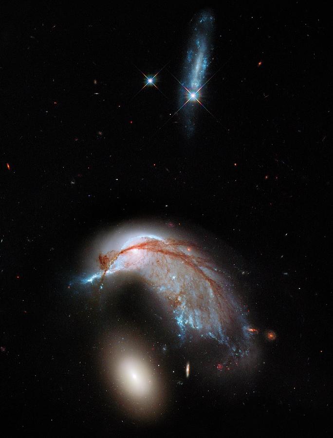 Galaxies Interacting Photograph by Nasa/esa/hubble Heritage Team/stsci/aura/science Photo Library