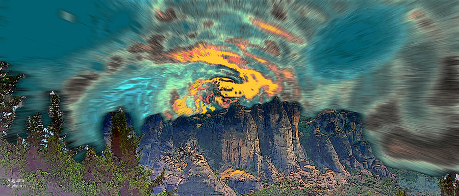 Galaxies Over Mountains Digital Art by Augusta Stylianou