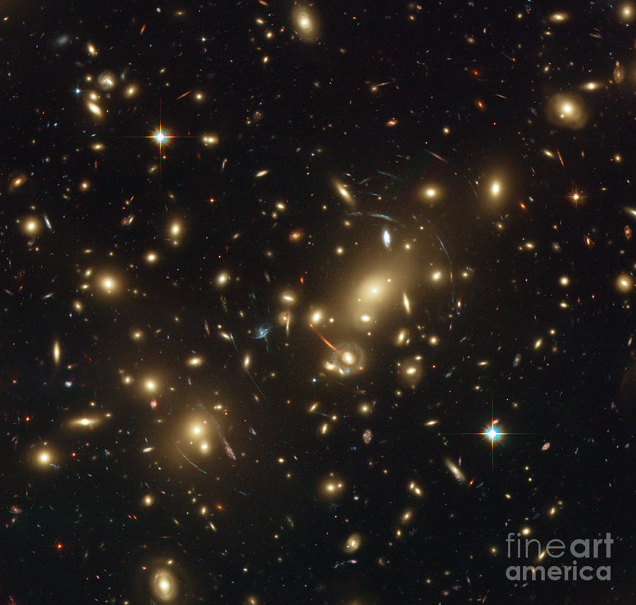 Galaxy Cluster Abell 2218 Photograph by Science Source