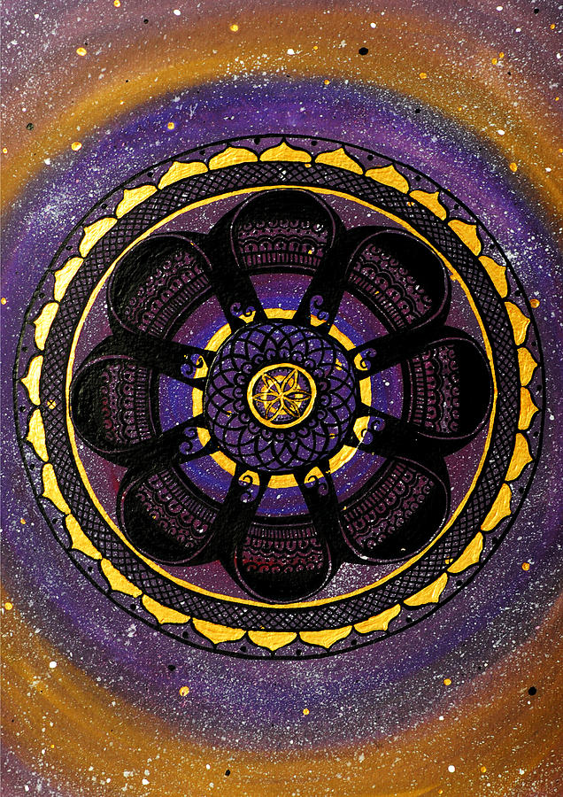 Galaxy Mandala Painting by Monique Butcher - Pixels