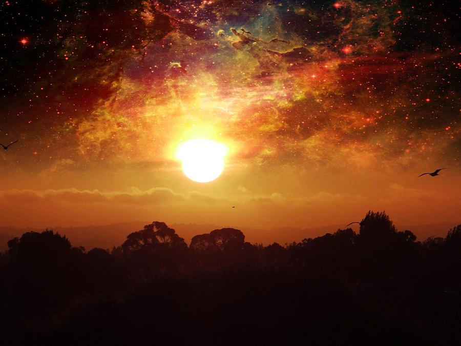 Galaxy Sunset Photograph by Anne Thurston