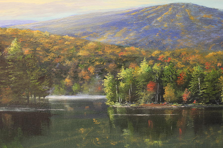 Gale meadow pond autumn Painting by Ken Ahlering