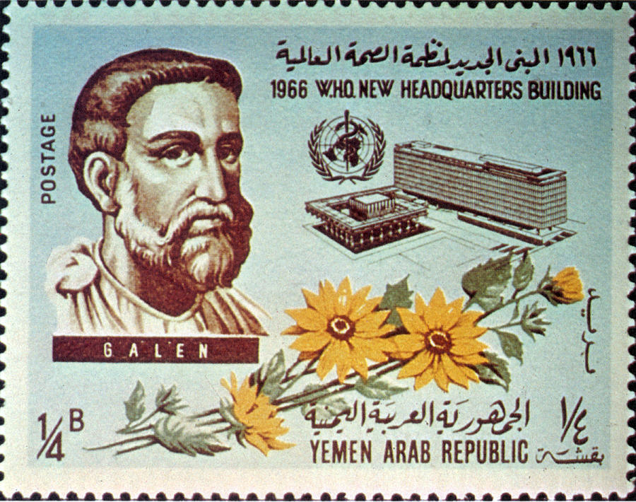 Galen, Yemen Postage Stamp, 1966 Photograph by Science Source