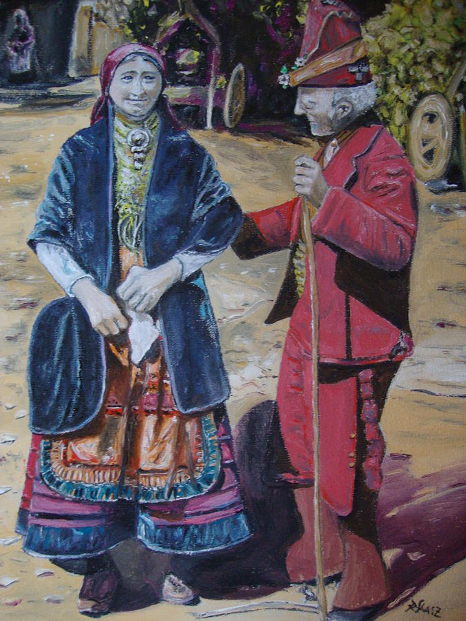 Summer Painting - Galician  Country Folks by Ralf Glasz
