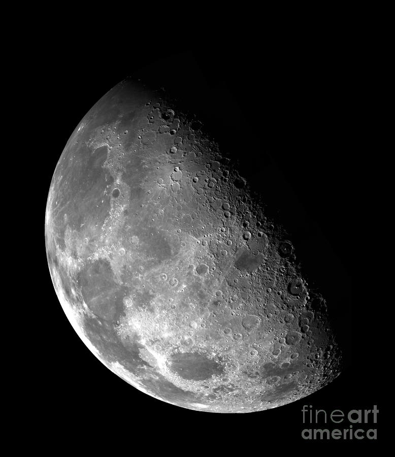 Space Photograph - The Moon Imaged by Galileo by Art Now And Here