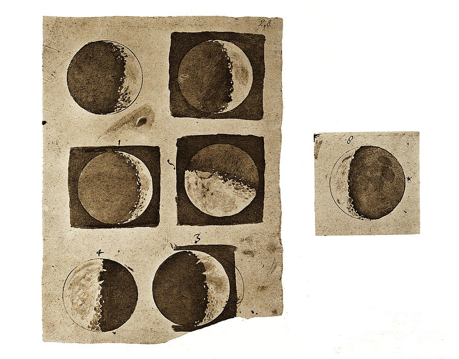 Galileos Five Diagrams Of Surface Photograph by Wellcome Images