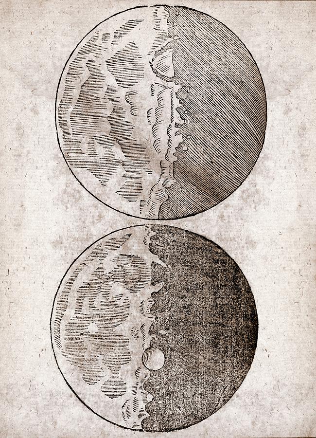 Galileos Moon Observations Photograph by Middle Temple Library