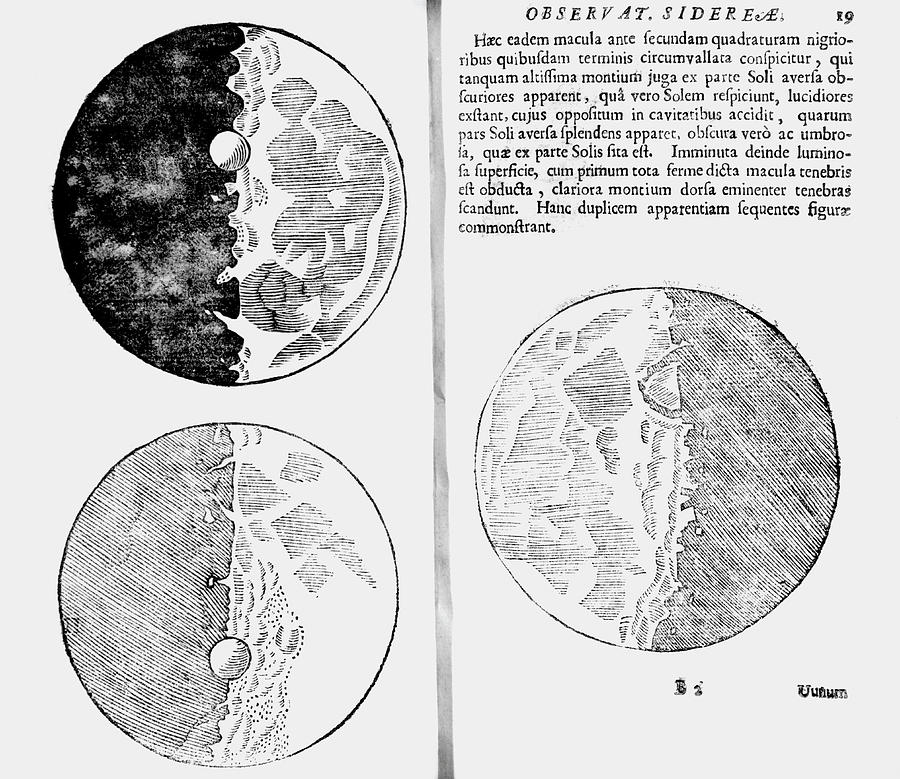 Galileos Moon Observations Photograph by Royal Astronomical Society/science Photo Library