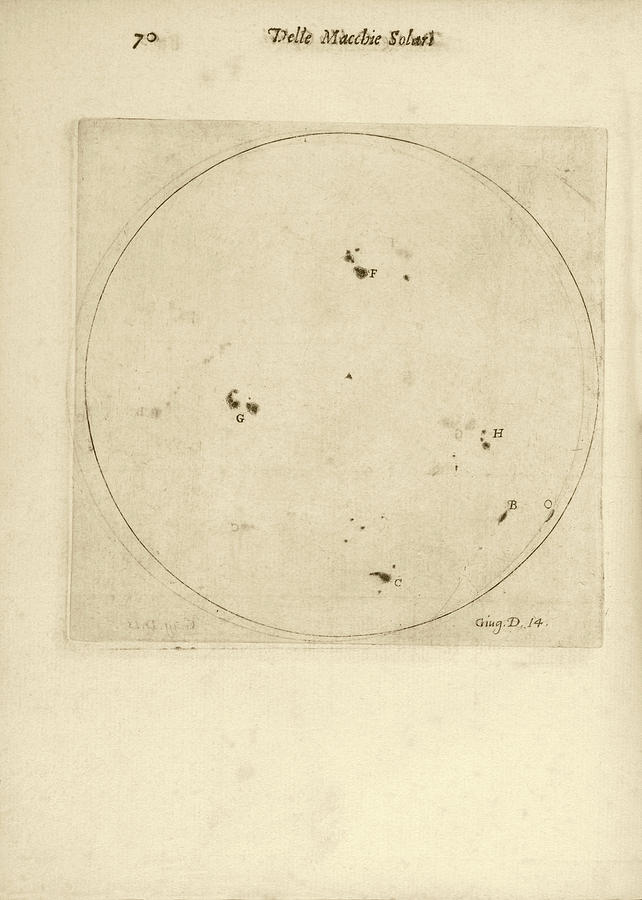 Book Photograph - Galileos Observation Of Sunspots by Library Of Congress