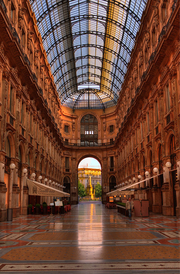 Galleria Early Morning Milan Italy Photograph by Bob Coates