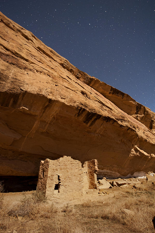 Gallo Cliff Dwelling Under the Bright Moon Photograph by Melany Sarafis