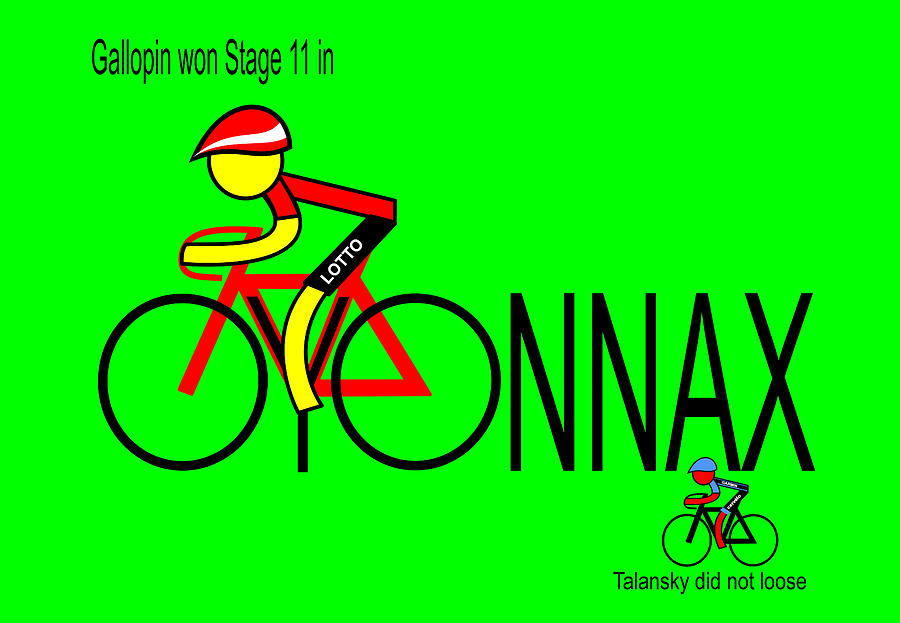 Gallopin won Stage 11 in Oyonnax Digital Art by Asbjorn Lonvig