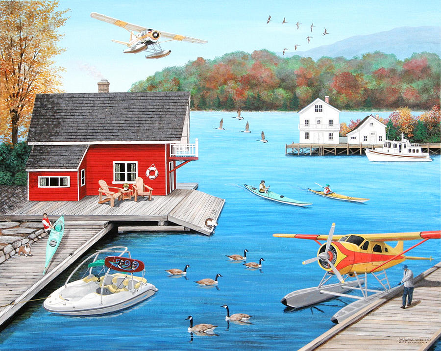 Galloping Goose Lake Painting by Wilfrido Limvalencia