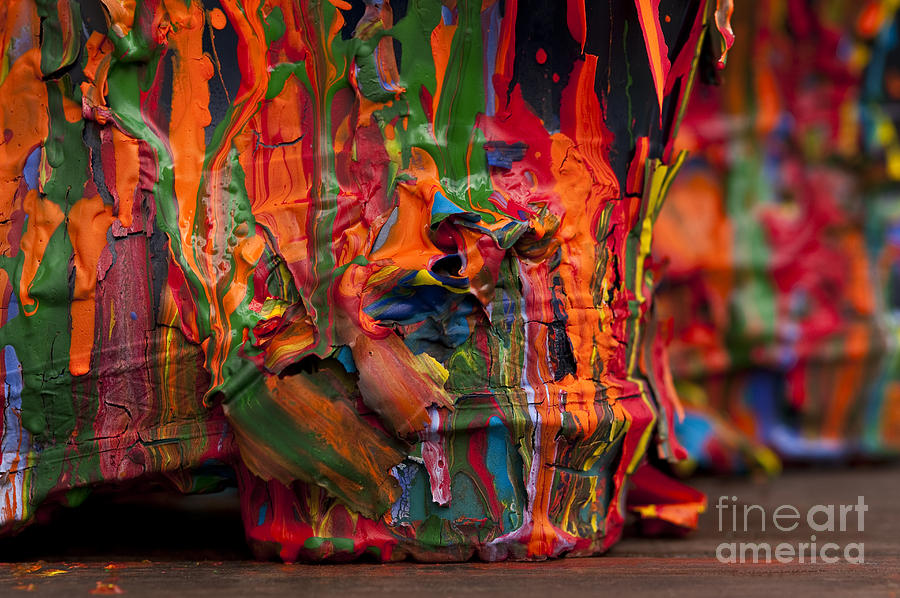 Galoshes covered with paint  Photograph by Jim Corwin