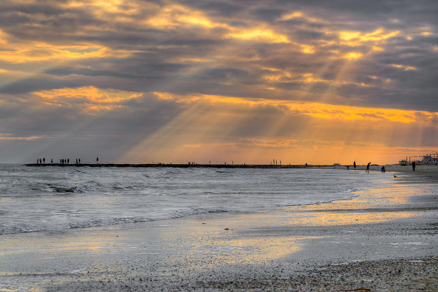 Galveston Rays of Sunshine Photograph by Ray Devlin