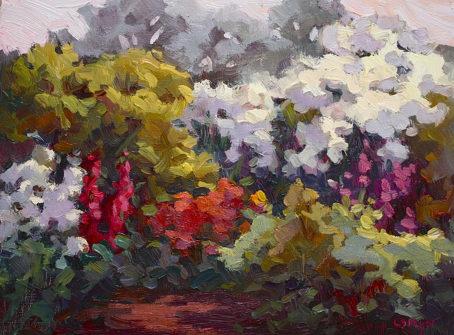 Flower Painting - Gamble Gardens by Carol Smith Myer