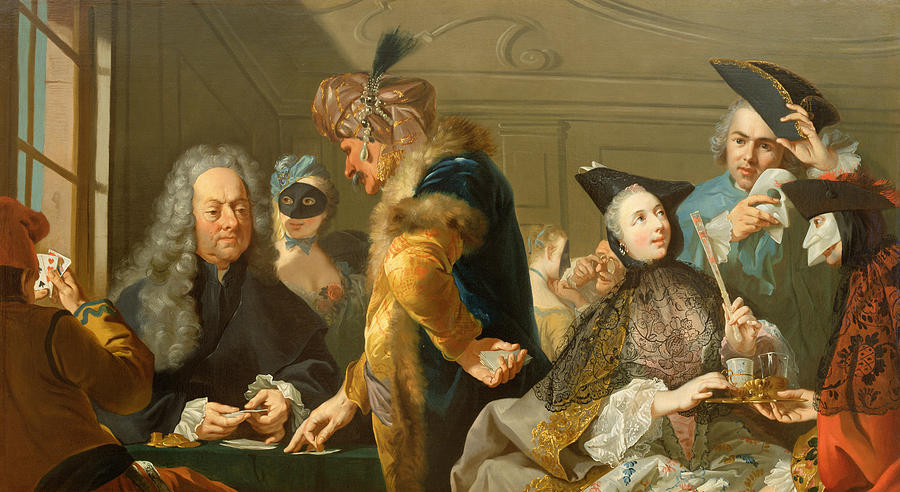 Dice Painting - Gamblers in the Foyer by Johann Heinrich Tischbein